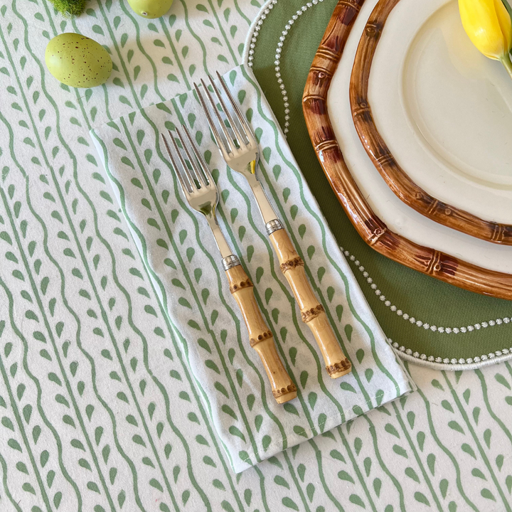 Espalier Tablecloth - Green – Katherine Young Home